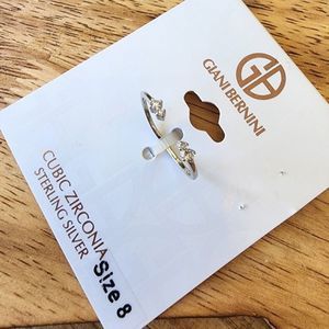 Giani Bernini Women Ring 925 Sterling Silver Cubic Zirconia Fine Jewelry Size 8